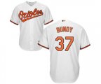 Baltimore Orioles #37 Dylan Bundy Replica White Home Cool Base Baseball Jersey