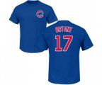 MLB Nike Chicago Cubs #17 Kris Bryant Royal Blue Name & Number T-Shirt