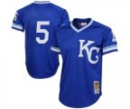 1989 Kansas City Royals #5 George Brett Replica Royal Blue Throwback Baseball Jersey