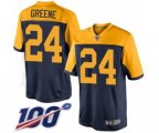 Green Bay Packers #24 Raven Greene Limited Navy Blue Alternate 100th Season Football Jersey