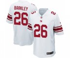New York Giants #26 Saquon Barkley Game White Football Jersey