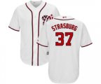 Washington Nationals #37 Stephen Strasburg Replica White Home Cool Base Baseball Jersey