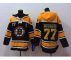 nhl jerseys boston bruins #77 bourque black-yellow[pullover hooded sweatshirt patch C]