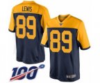 Green Bay Packers #89 Marcedes Lewis Limited Navy Blue Alternate 100th Season Football Jersey