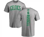 Boston Celtics #6 Bill Russell Ash Backer T-Shirt