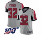 Atlanta Falcons #32 Johnathan Cyprien Limited Silver Inverted Legend 100th Season Football Jersey