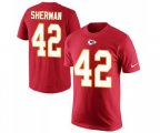 Kansas City Chiefs #42 Anthony Sherman Red Rush Pride Name & Number T-Shirt