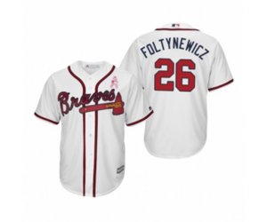 Mike Foltynewicz Atlanta Braves #26 White 2019 Mother\'s Day Cool Base Jersey