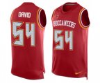 Tampa Bay Buccaneers #54 Lavonte David Limited Red Player Name & Number Tank Top Football Jersey