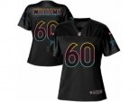 Women Carolina Panthers #60 Daryl Williams Game Black Fashion NFL Jersey