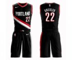 Portland Trail Blazers #22 Clyde Drexler Swingman Black Basketball Suit Jersey - Icon Edition
