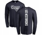 Los Angeles Rams #95 Ethan Westbrooks Navy Blue Backer Long Sleeve T-Shirt