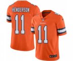 Denver Broncos #11 Carlos Henderson Limited Orange Rush Vapor Untouchable Football Jersey