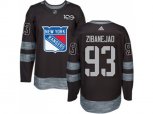 Adidas New York Rangers #93 Mika Zibanejad Black 1917-2017 100th Anniversary Stitched NHL Jersey