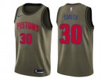 Detroit Pistons #30 Joe Smith Green Salute to Service NBA Swingman Jersey