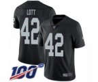 Oakland Raiders #42 Ronnie Lott Black Team Color Vapor Untouchable Limited Player 100th Season Football Jersey