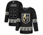 Vegas Golden Knights #33 Maxime Lagace Authentic Black Team Logo Fashion NHL Jersey