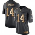 Miami Dolphins #14 Jarvis Landry Limited Black Gold Salute to Service NFL Jersey