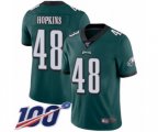 Philadelphia Eagles #48 Wes Hopkins Midnight Green Team Color Vapor Untouchable Limited Player 100th Season Football Jersey