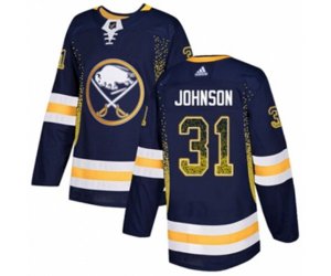 Adidas Buffalo Sabres #31 Chad Johnson Authentic Navy Blue Drift Fashion NHL Jersey