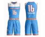 Sacramento Kings #16 Peja Stojakovic Swingman Blue Basketball Suit Jersey - City Edition
