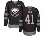 Adidas Buffalo Sabres #41 Justin Falk Authentic Black 1917-2017 100th Anniversary NHL Jersey
