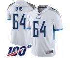 Tennessee Titans #64 Nate Davis White Vapor Untouchable Limited Player 100th Season Football Jersey