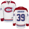 Montreal Canadiens #39 Charlie Lindgren Authentic White Away NHL Jersey