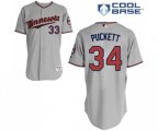 Minnesota Twins #34 Kirby Puckett Authentic Grey Road Cool Base Baseball Jersey