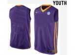 Youth LSU Tigers Blank College Basketball Elite Jersey - Purple