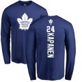Toronto Maple Leafs #24 Kasperi Kapanen Royal Blue Backer Long Sleeve T-Shirt