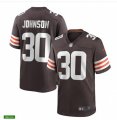 Cleveland Browns #30 D'Ernest Johnson Nike Brown Home Vapor Limited Jersey