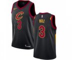 Cleveland Cavaliers #3 George Hill Authentic Black NBA Jersey Statement Edition