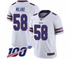 Buffalo Bills #58 Matt Milano White Vapor Untouchable Limited Player 100th Season Football Jersey