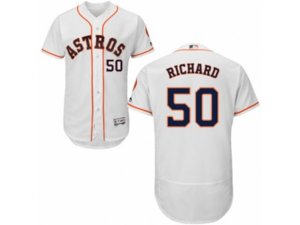 Houston Astros #50 J.R. Richard White Flexbase Authentic Collection MLB Jersey