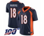 Denver Broncos #18 Peyton Manning Navy Blue Alternate Vapor Untouchable Limited Player 100th Season Football Jersey