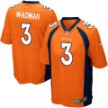 Denver Broncos #3 Colby Wadman Game Orange Team Color NFL Jersey