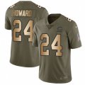 Chicago Bears #24 Jordan Howard Limited Olive Gold Salute to Service NFL Jersey