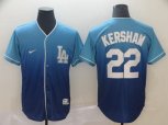 Nike Los Angeles Dodgers #22 Clayton Kershaw Blue Drift Fashion MLB Jersey
