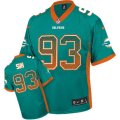 Miami Dolphins #93 Ndamukong Suh Elite Aqua Green Drift Fashion NFL Jersey