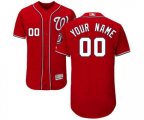 Washington Nationals Customized Red Alternate Flex Base Authentic Collection Baseball Jersey