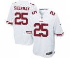 San Francisco 49ers #25 Richard Sherman Game White Football Jersey