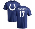 Indianapolis Colts #17 Devin Funchess Royal Blue Name & Number Logo T-Shirt
