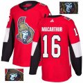 Ottawa Senators #16 Clarke MacArthur Authentic Red Fashion Gold NHL Jersey