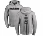Oakland Raiders #80 Jerry Rice Ash Backer Pullover Hoodie