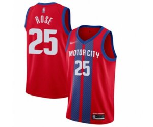 Detroit Pistons #25 Derrick Rose Authentic Red Basketball Jersey - 2019-20 City Edition