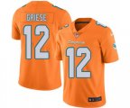 Miami Dolphins #12 Bob Griese Limited Orange Rush Vapor Untouchable Football Jersey