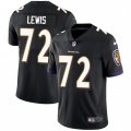 Baltimore Ravens #72 Alex Lewis Black Alternate Vapor Untouchable Limited Player NFL Jersey