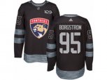 Florida Panthers #95 Henrik Borgstrom Premier Black 1917-2017 100th Anniversary NHL Jersey