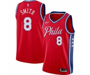 Philadelphia 76ers #8 Zhaire Smith Swingman Red Finished Basketball Jersey - Statement Edition